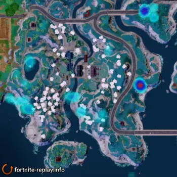 Landing locations STEAMY SPRINGS heatmap